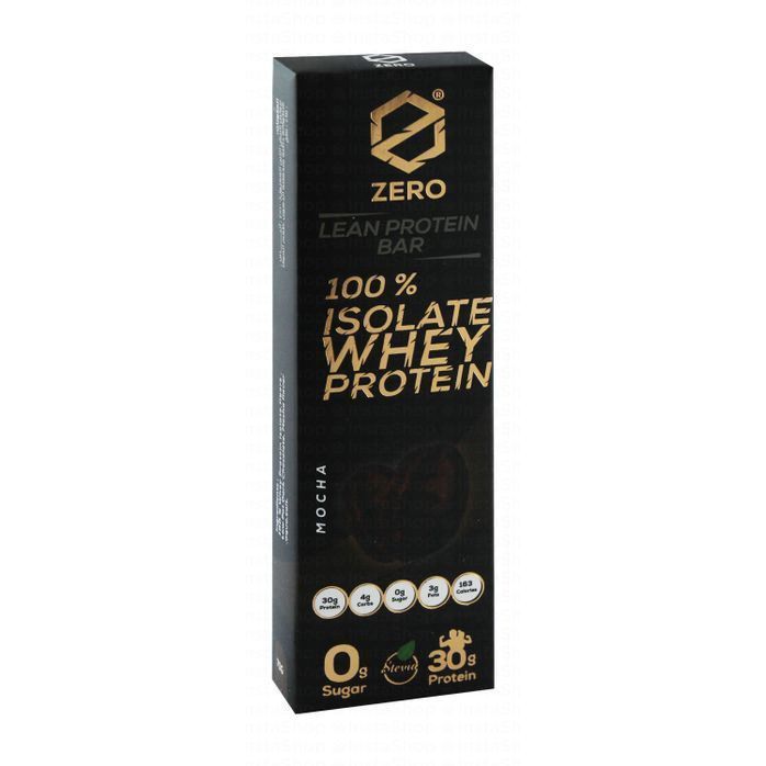Zero 100% Isolate 30g Lean Whey Protein Bar Mocha Flavor - GMO free, sugar free, artificial sweetener free