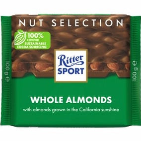 Ritter Sport Nut Selection Chocolate Slab with Whole Almonds