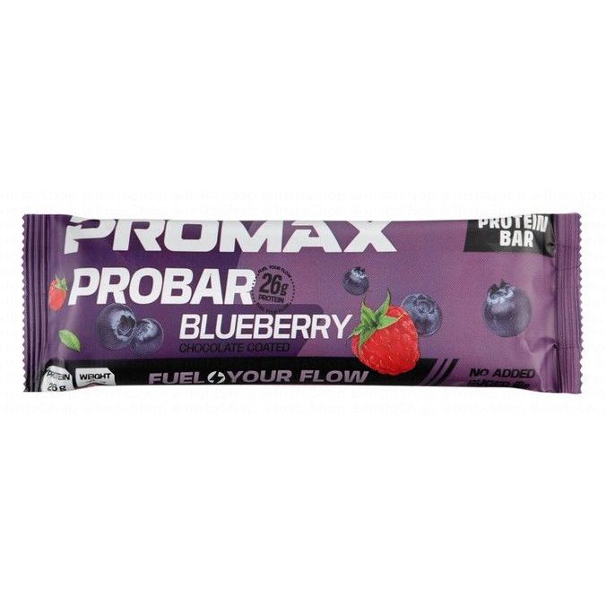 Promax Probar Chocolate Coated 26g Protein Bar Blueberry Flavor - no added sugar