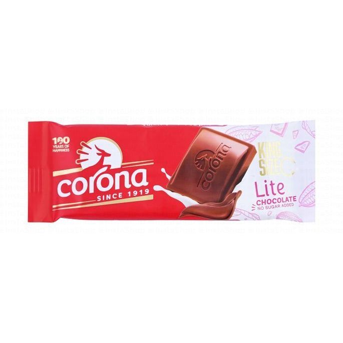 Corona King Size Lite Milk Chocolate Slab - no added sugar