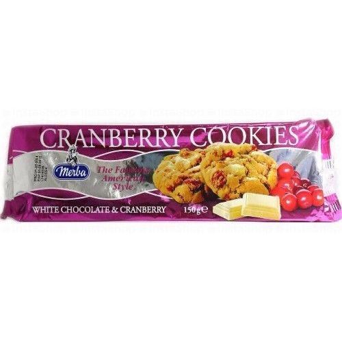 Merba Cookies with White Chocolate & Cranberries