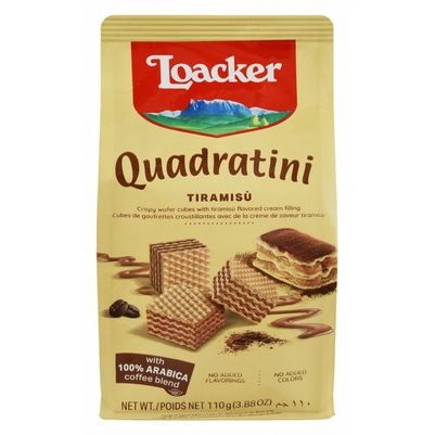 Loacker Quadratini Tiramisu Wafers - no added flavorings, no added colors