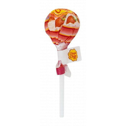 Chupa Chups Lollipop Strawberry & Cream Flavor