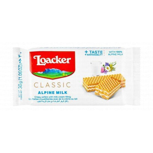 Loacker Crispy Wafer Filled with Milk Cream