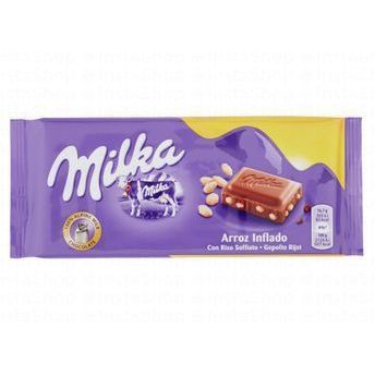 لوح شوكولاتة ميلكا بالرز المقرمش