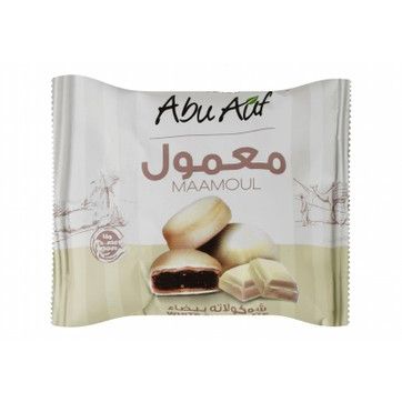 Abu Auf White Chocolate Coated Maamoul Stuffed with Medjoul Dates