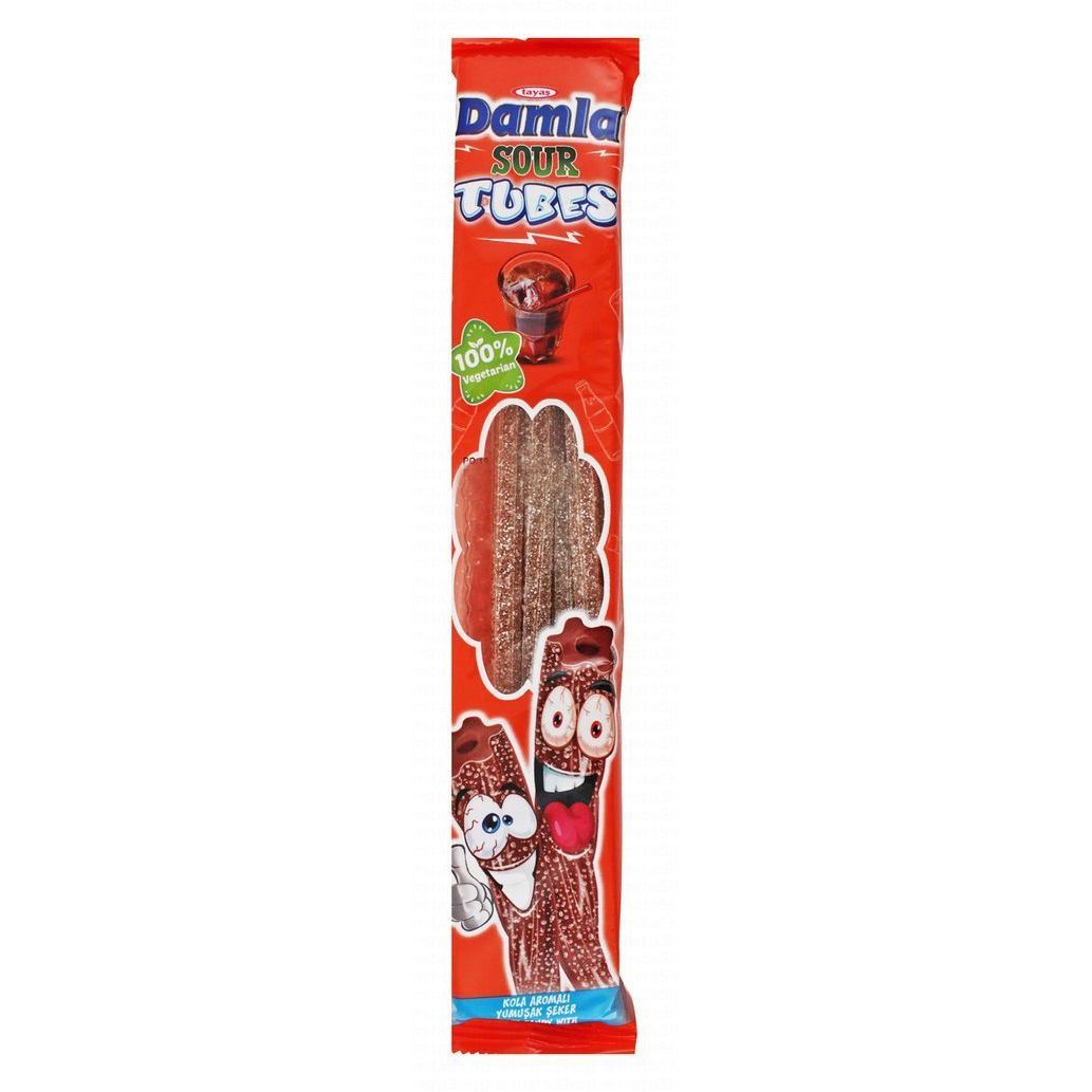 Damla Sour Tubes Candies Cola Flavor - vegetarian