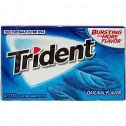 Trident Chewing Gums Original Flavor (14 Pieces) - sugar free