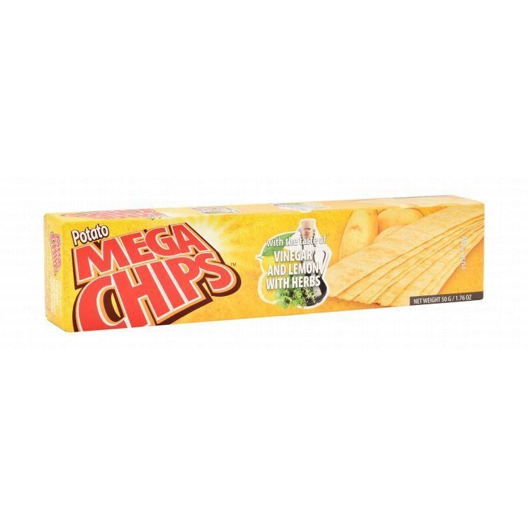 Mega Chips Vinegar & Lemon Potato Chips with Herbs