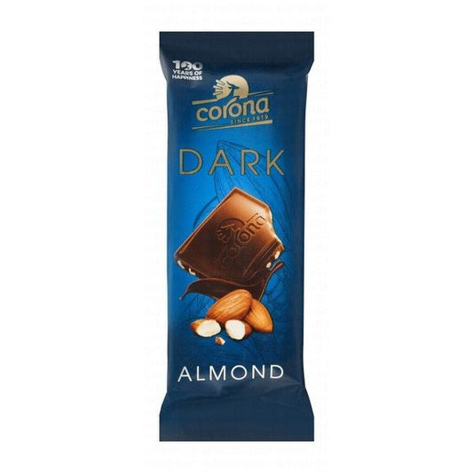Corona 55% Cocoa Dark Chocolate Bar with Almonds - palm oil free, gluten free, preservatives free
