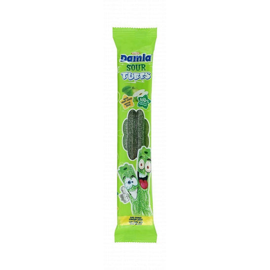 Damla Sour Tubes Candies Apple Flavor - vegetarian