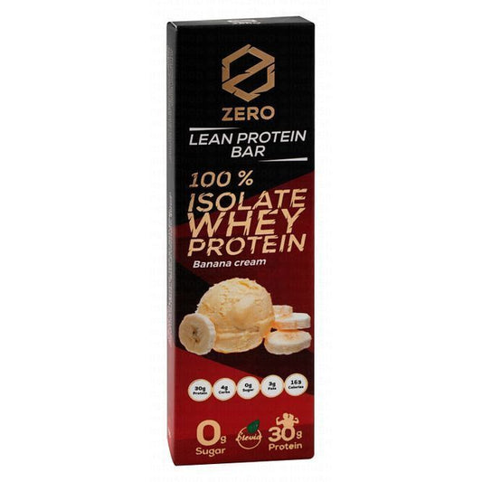 Zero 100% Isolate 30g Lean Whey Protein Bar Banana Cream Flavor - no added sugar, artificial sweetener free, cholesterol free