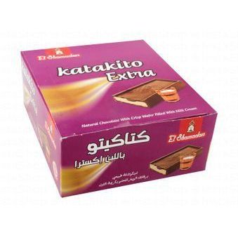 El Shamadan Katakito Extra Chocolate Crisp Wafer Filled with Milk Cream
