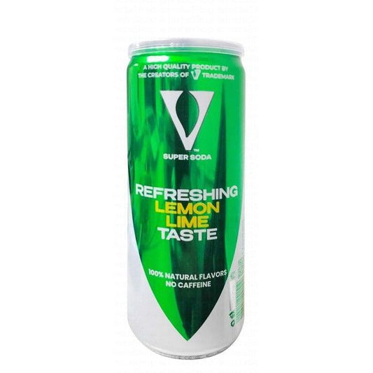 V Super Soda Lemon Lime Carbonated Drink - caffeine free