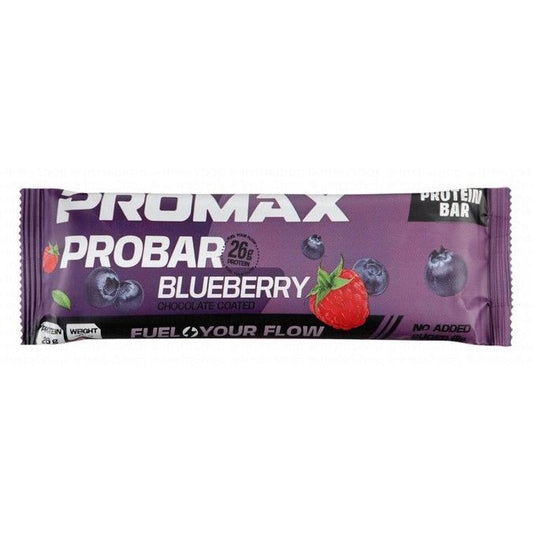 Promax Probar Chocolate Coated 26g Protein Bar Blueberry Flavor - no added sugar