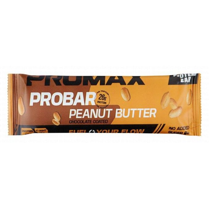 Promax Probar Chocolate Coated 26g Protein Bar with Peanut Butter - no added sugar