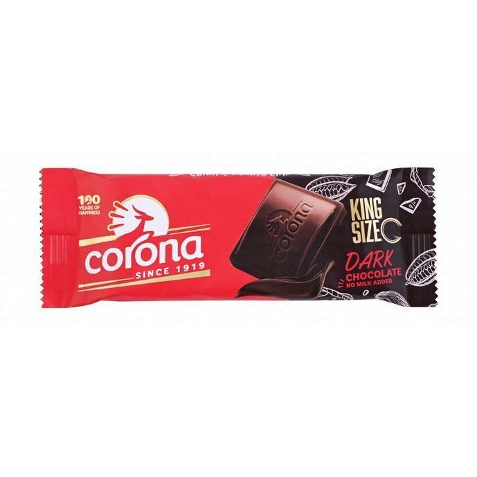 Corona King Size Dark Chocolate Slab - no added milk