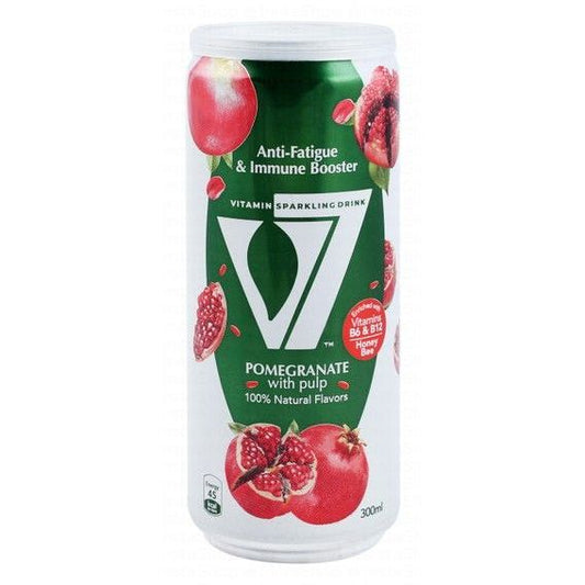 V7 Anti-Fatigue & Immune Booster Vitamin Sparkling Drink Pomegranate Flavor with Pulp