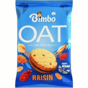 Bimbo Wholegrain Oat & Raisin Biscuit Filled with Cocoa Cream - vegan