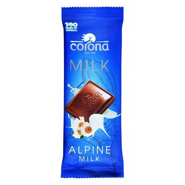 Corona Alpine Milk Chocolate Bar - preservatives free, palm oil free, trans fat free