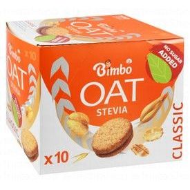 Bimbo Classic Wholegrain Oat Biscuits with Cocoa Cream & Stevia - vegan, no added sugar, preservatives free